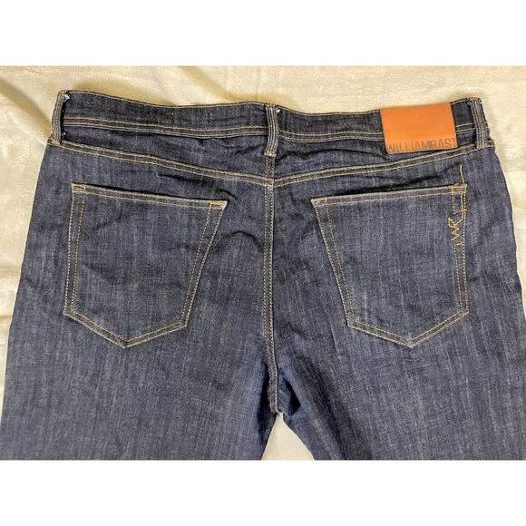 William Rast 40x32 Dark Wash Indigo Blue Jeans Dean Slim Straight 42” Waist EUC - Picture 9 of 13